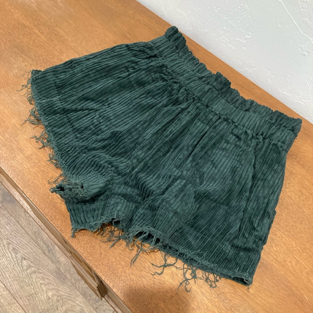 Urban Outfitters High Waist Corduroy Paper Bag Shorts